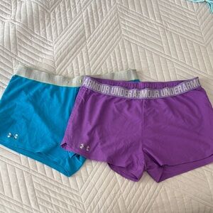 Under Armour Teal and Violet Workout Shorts